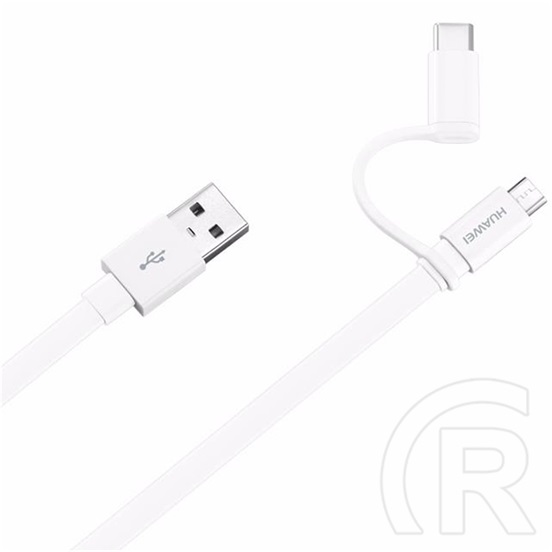 Huawei AP55S USB 2.0 kábel (A dugó / mikro-B dugó + C dugó, 1,5 m, fehér)