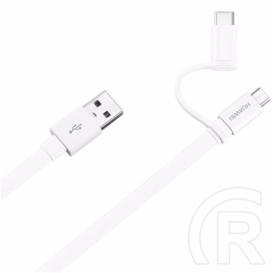 Huawei AP55S USB 2.0 kábel (A dugó / micro-B dugó + C dugó, 1,5 m, fehér)