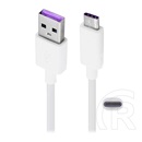 Huawei AP71/HL1289 USB adat- és töltőkábel (A dugó / C dugó, 5A, 1 m, fehér)
