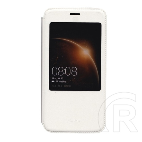 Huawei G8 tok álló (Flip, oldalra nyíló, Smart View Cover) fehér