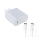 Huawei HW-200325EPO hálózati töltő type-c aljzat (65w, PD gyorstöltő, type-c kábel, fehér)