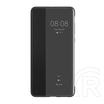 Huawei P40 tok álló (aktív Flip, oldalra nyíló, Smart View Cover) fekete