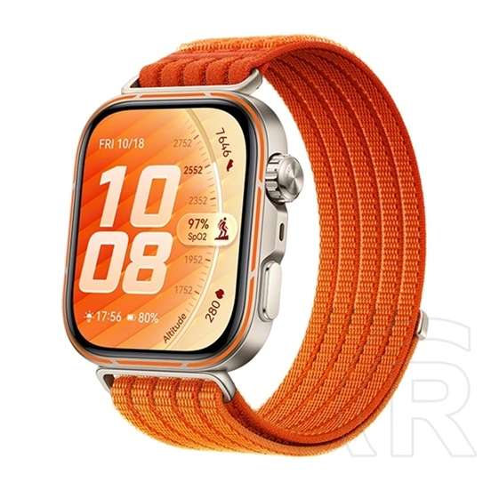 Huawei Watch Fit 5 Pro okosóra (nejlon szíj, aktivitásmérő, pulzusmérés, EKG, barométer, GPS, NFC, narancssárga)