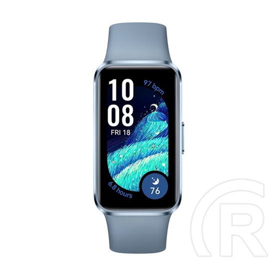 Huawei band 10 okoskarkötő (alumínium keret, aktivitásmérő, pulzusmérő, hívásjelzés, vízálló, szilikon szíj) világoskék
