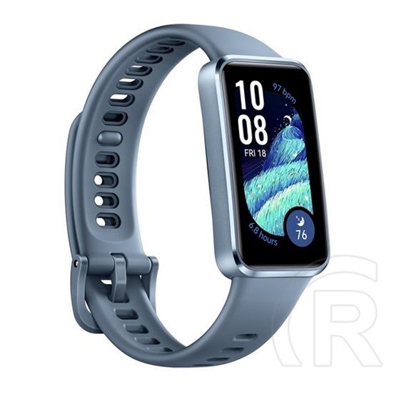 Huawei band 10 okoskarkötő (alumínium keret, aktivitásmérő, pulzusmérő, hívásjelzés, vízálló, szilikon szíj) világoskék