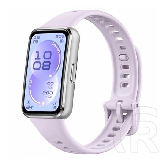 Huawei band 11 okoskarkötő (alumínium keret, aktivitásmérő, pulzusmérő, hívásjelzés, vízálló, szilikon szíj) lila
