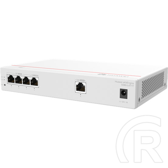Huawei eKit Engine Gateway S380-L4T1T (1x1Gb WAN, 4x1Gb LAN, asztali, ventilátormentes, nincs PoE, IP20)