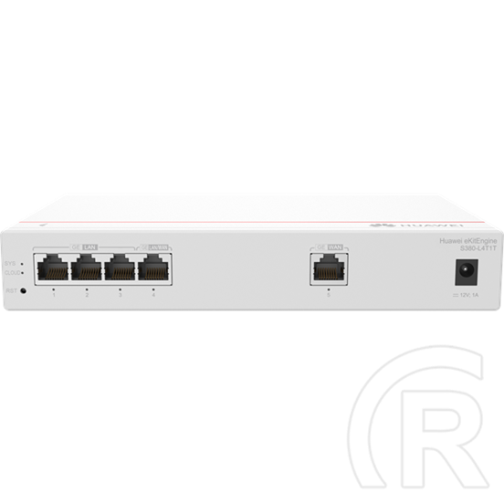 Huawei eKit Engine Gateway S380-L4T1T (1x1Gb WAN, 4x1Gb LAN, asztali, ventilátormentes, nincs PoE, IP20)