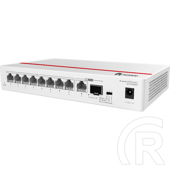 Huawei eKit S110-8T2ST (8x1000Mbps RJ45, 1x1000Mbps uplink RJ45, 1x1000Mbps SFP, nem menedzselhető, asztali, ventilátorm