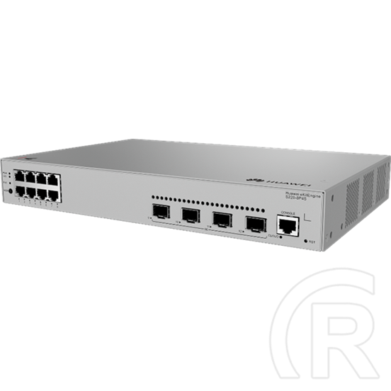 Huawei eKit S220-8P4S switch (8x Gigabit RJ45, 4x Gigabit SFP, 125W PoE+, Layer2+, rack/asztali)