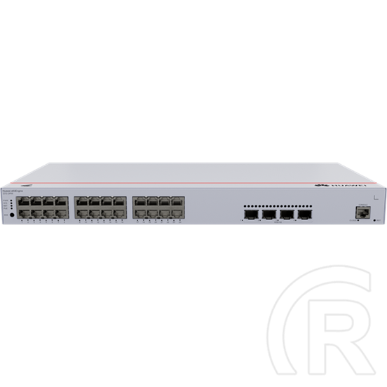 Huawei eKit S310-24P4X 24-port 1Gb PoE+ switch (400 W PoE, 4x10Gb SFP+, 1x konzol, iStack, Layer2+ menedzselt, rack, 1U)