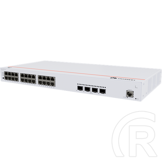 Huawei eKit S310-24P4X 24-port 1Gb PoE+ switch (400 W PoE, 4x10Gb SFP+, 1x konzol, iStack, Layer2+ menedzselt, rack, 1U)