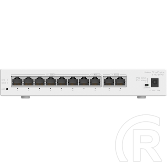 Huawei eKit S380-S8P2T 10-Port Gigabit asztali switch (2x WAN 1Gb, 8x GE PoE+, 124W)