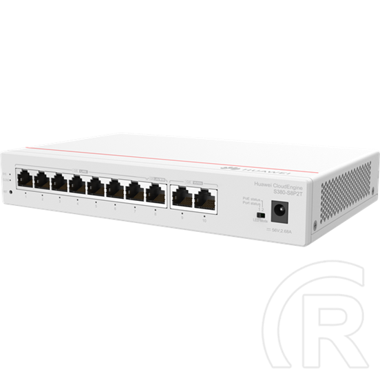 Huawei eKit S380-S8P2T 10-Port Gigabit asztali switch (2x WAN 1Gb, 8x GE PoE+, 124W)