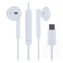 Huawei fülhallgató sztereo (type-c, mikrofon, felvevő gomb, hangerőszabályzó) fehér, OEM