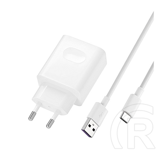Huawei hálózati töltő (USB-A aljzat, 40W, USB-C kábellel, fehér)
