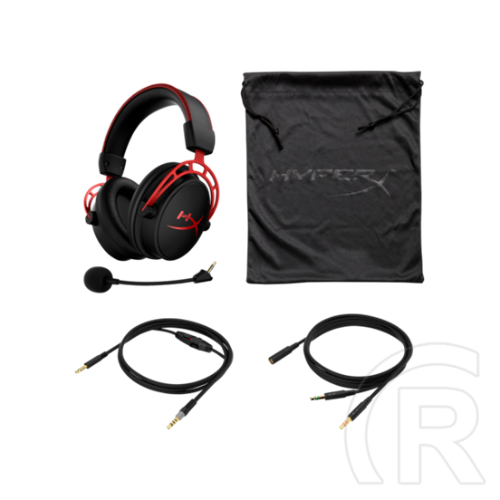 HyperX Cloud Alpha gamer mikrofonos fejhallgató (fekete-vörös)