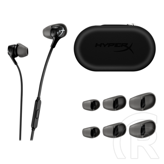 HyperX Cloud Earbuds II vezetékes fejhallgató (fekete, 3,5 mm jack, mikrofon, sztereó)