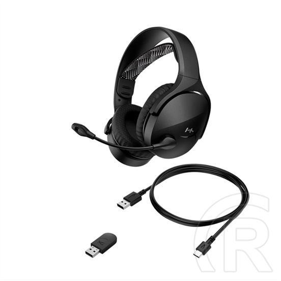 HyperX Cloud Jet vezeték nélküli gaming fejhallgató (2,4 GHz USB vevő, Bluetooth v5.3, mikrofon, fekete)