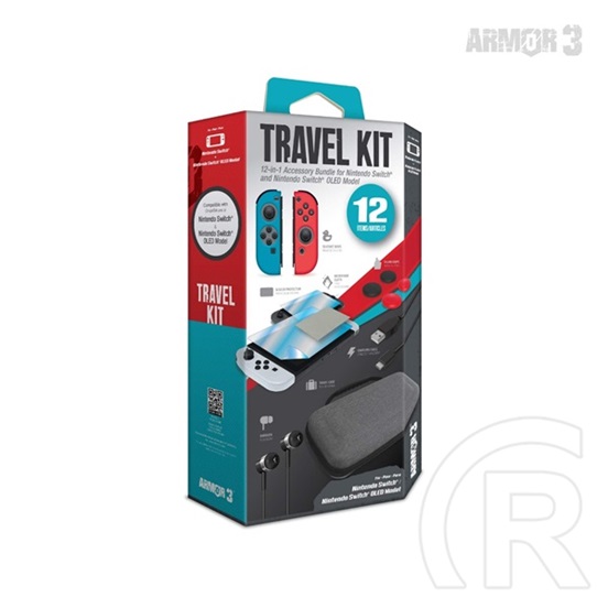 Hyperkin ARMOR3 csomag (Switch/OLED, Type-C kábel, tok, üvegfólia 2 db, analóg markolatok 4 db)