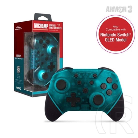 Hyperkin Armor3 Nintendo Switch kontroller (türkiz, vezeték nélküli, 8-10 óra akku, programozható paddlek, force feedbac