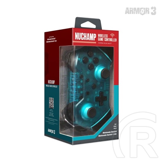 Hyperkin Armor3 Nintendo Switch kontroller (türkiz, vezeték nélküli, 8-10 óra akku, programozható paddlek, force feedbac