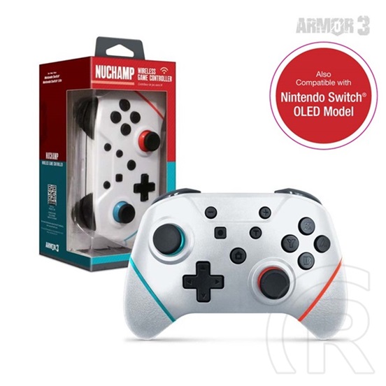 Hyperkin Armor3 Nuchamp kontroller (Nintendo Switch, BT, 8-10 óra akku, programozható paddle, force feedback, fehér)