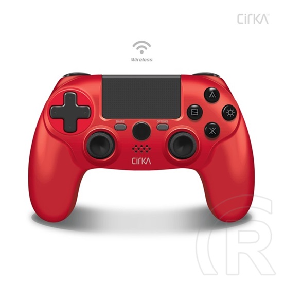 Hyperkin Cirka Nuforce vezeték nélküli kontroller (PS4, PC, Mac kompatibilis, piros)