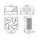 ID-Cooling CPU Cooler - FROZN A410 ARGB (29.9dB; max. 132,54 m3/h; 4pin, 4 db heatpipe, 12cm, A-RGB, PWM)