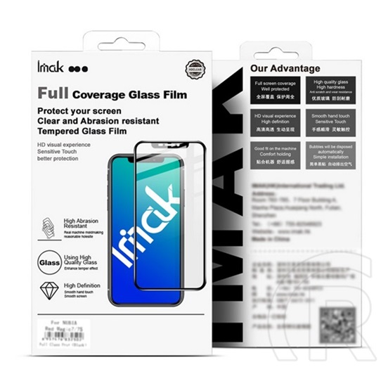 IMAK Honor Magic V5 full coverage képernyővédő üveg (3d, íves, külső) fekete