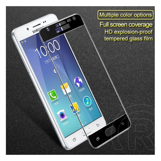 IMAK Samsung Galaxy J3 (2017) SM-J330 EU képernyővédő üveg (2.5D lekerekített szél, karcálló, 9H) fekete
