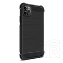 IMAK VEGA Apple iPhone 11 Pro Max szilikon telefonvédő (közepesen ütésálló, szálcsiszolt, karbon minta) fekete