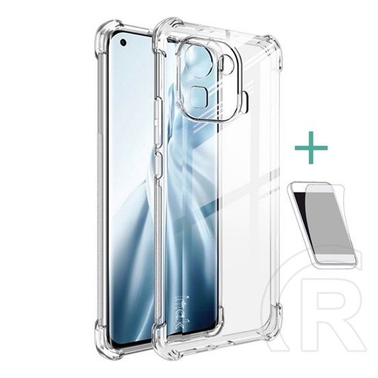 IMAK Xiaomi Mi 11 Pro 5G szilikon telefonvédő (közepesen ütésálló, légpárnás sarok + képernyővédő fólia) átlátszó