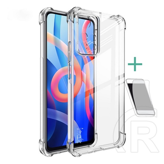 IMAK Xiaomi Redmi Note 11 Pro szilikon telefonvédő (közepesen ütésálló, légpárnás sarok + képernyővédő fólia) átlátszó