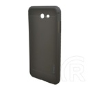 IPAKY Samsung Galaxy J7 (2017) SM-J730 szilikon telefonvédő (közepesen ütésálló, szálcsiszolt, karbon minta) szürke