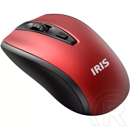 IRIS E-25 cordless optikai egér (USB, fekete/piros)