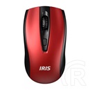 IRIS E-25 cordless optikai egér (USB, fekete/piros)