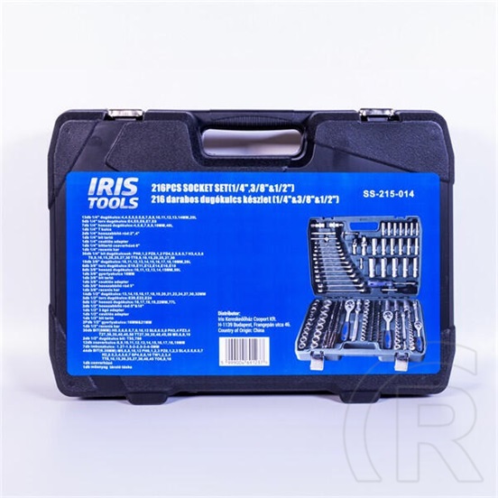 IRIS TOOLS 215 darabos dugókulcs és bit készlet