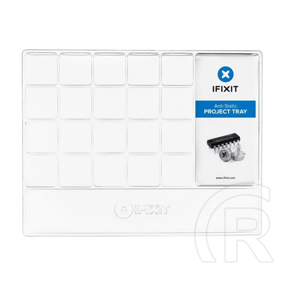 Ifixit alkatrész tároló tálca (antisztatikus műanyag, 20 rekesz) átlátszó