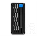 Ifixit minnow precíziós csavarhúzó készlet (16 bit, 4mm bitkészlet, mágneses bitfogó, sim tű) fekete