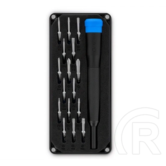 Ifixit minnow precíziós csavarhúzó készlet (16 bit, 4mm bitkészlet, mágneses bitfogó, sim tű) fekete
