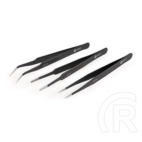 Ifixit precision tweezers pro precizíós csipesz készlet 3db (rozsdamentes acél, esd védelem) fekete