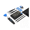 Ifixit pro tech go szerszámkészlet (bitkészlet, csipeszek, nyitóeszközök, tapadókorong, sim tű, hordtok) fekete