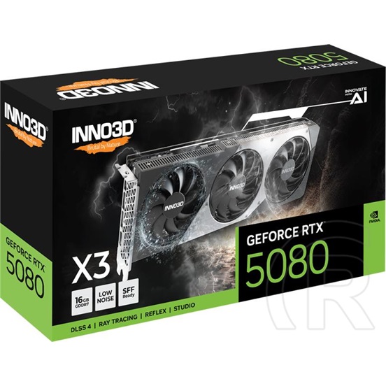 Inno3D GeForce RTX5080 X3 VGA (PCIe 5.0, 16 GB GDDR7, 256 bit, 3xDP+HDMI)