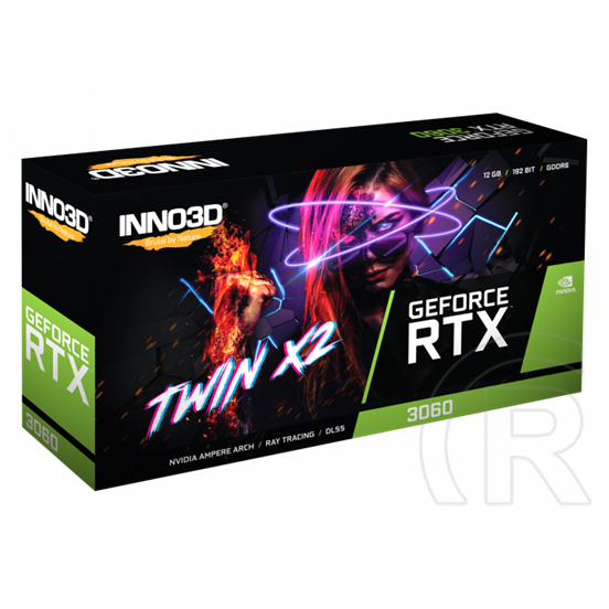 Inno3D GeForce RTX 3060 Twin X2 (PCIe 4.0, 12 GB GDDR6, 192 bit, 3xDP+HDMI)