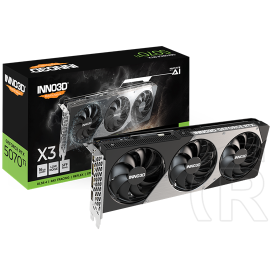 Inno3D GeForce RTX 5070 Ti X3 OC VGA (PCIe 5.0, 16GB GDDR7, 256 bit, 3xDP+1xHDMI)