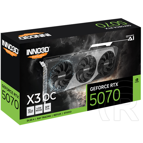 Inno3D GeForce RTX 5070 X3 OC VGA (PCIe 5.0, 12 GB GDDR7, 192 bit, 3xDP+HDMI)