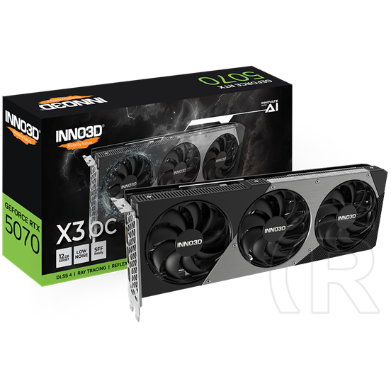 Inno3D GeForce RTX 5070 X3 OC VGA (PCIe 5.0, 12 GB GDDR7, 192 bit, 3xDP+HDMI)