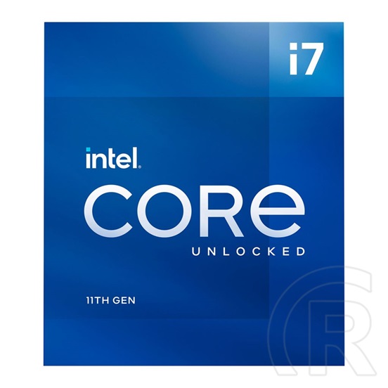 Intel Core i7-11700KF CPU (2,5 GHz, LGA 1200, box, hűtő nélkül)