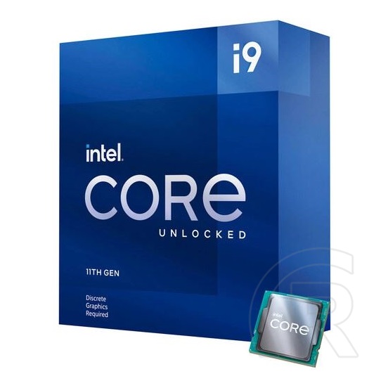 Intel Core i9-11900KF CPU (3,5 GHz, LGA 1200, box, hűtő nélkül)